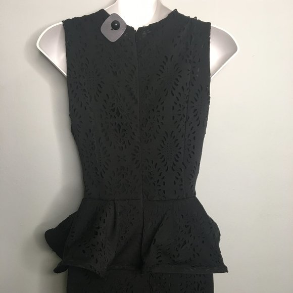 Boutique - Black Peplum Cocktail Dress - Item#92 - Picture 10 of 11